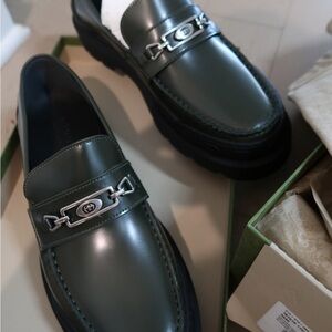 Gucci Interlocking G Leather Loafers
